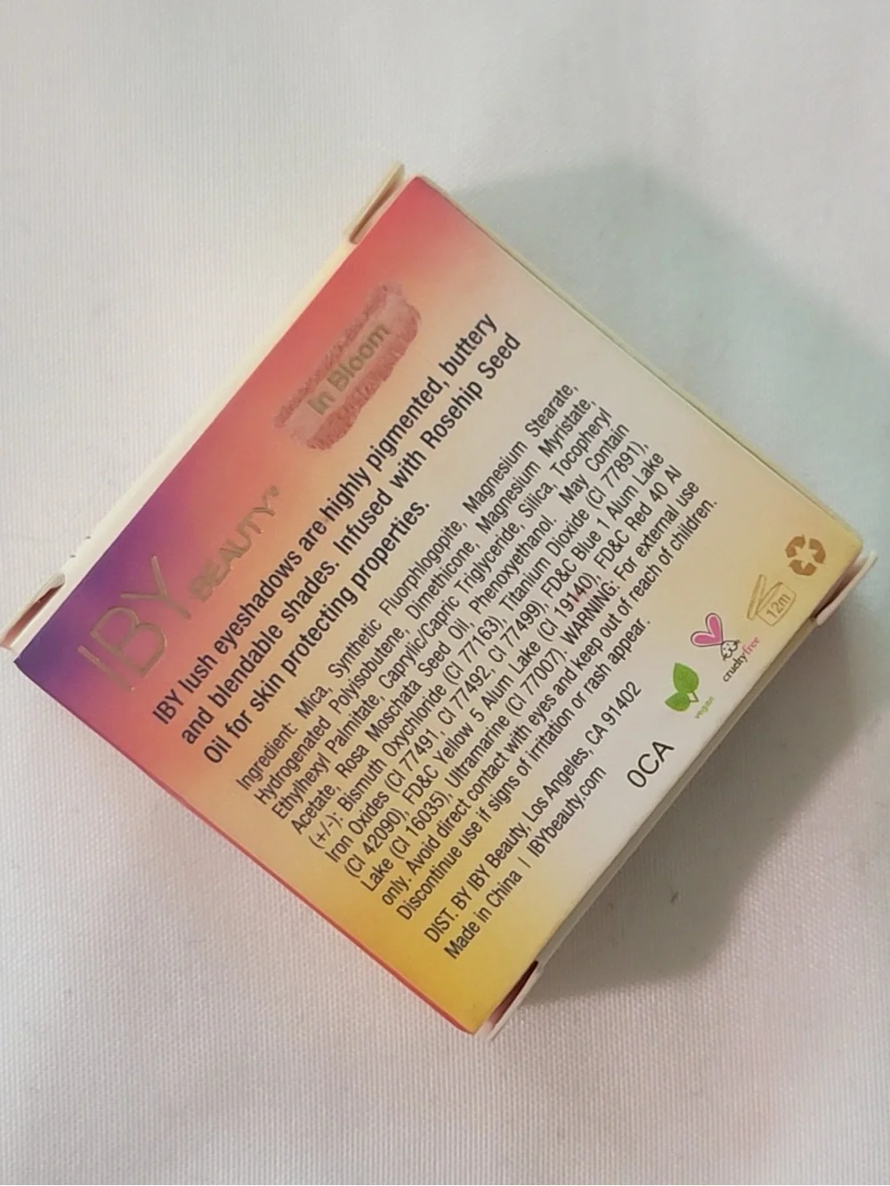4/25 bundle item. IBY Superbloom Eyeshadow in Bloom